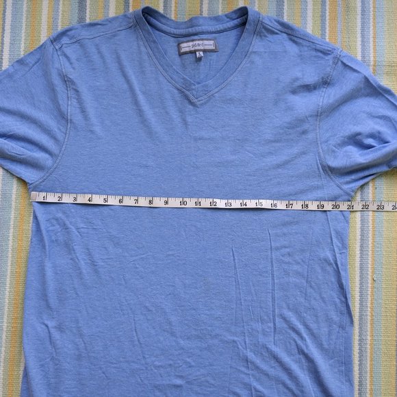 Mens pd&c blue knit v-neck tee Large - Picture 5 of 9